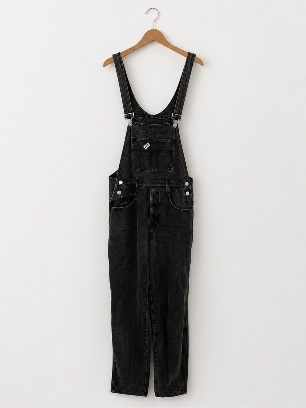 Vintage 90s Guess Black Denim Overalls Made In USA Size Large